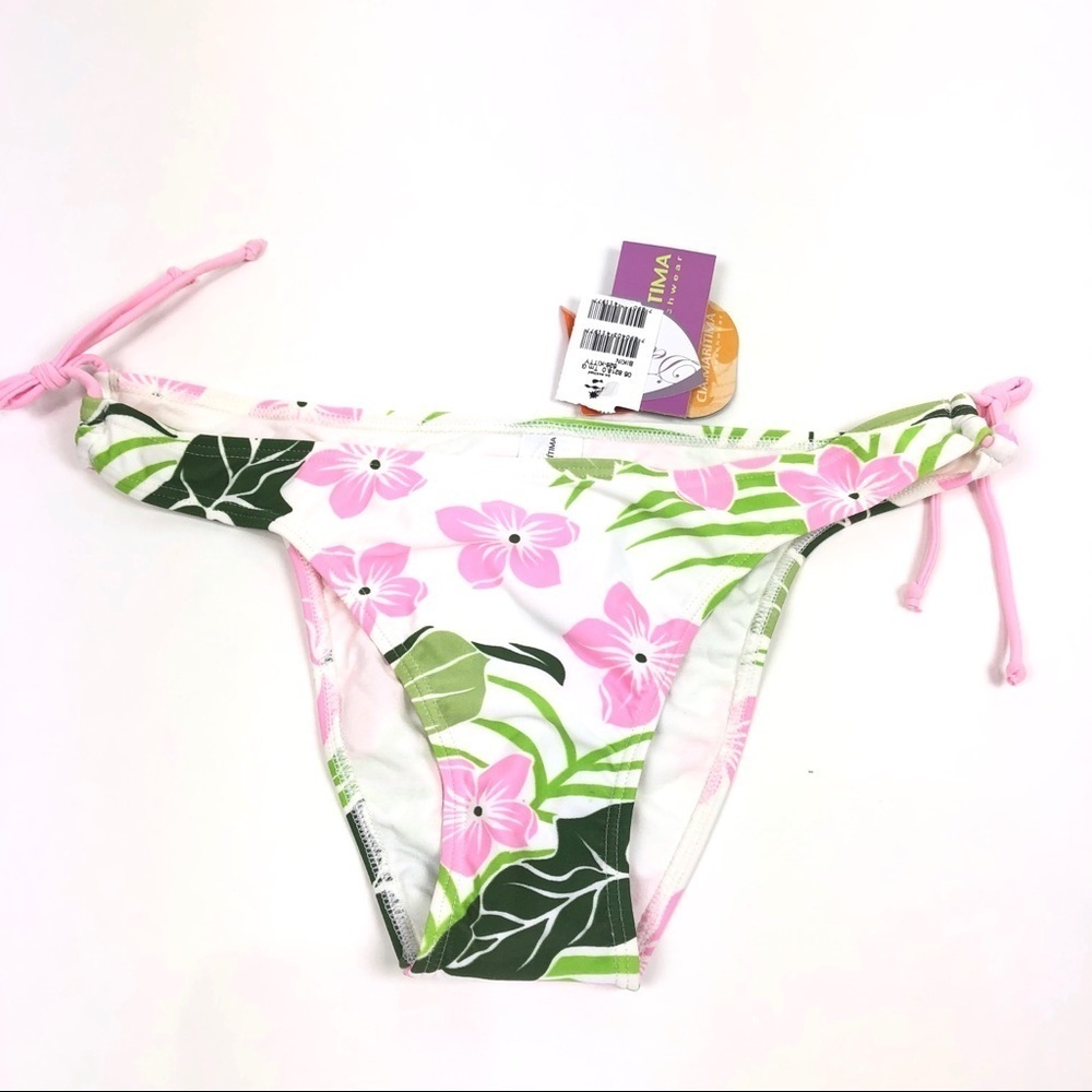 Cia Maritima Cheeky bikini bottoms hibiscus pink